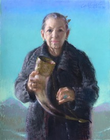 Judith Carducci pastel self-portrait 2021