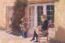 Reading on the Terrace - Domaine du Haut Baran, Le Quercy