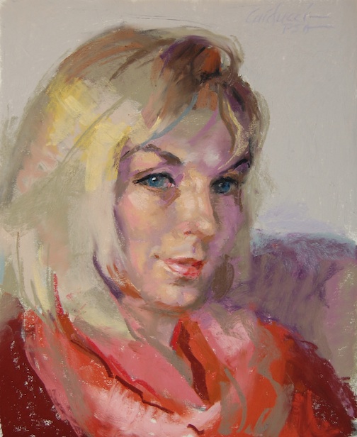 Artist Judith Carducci pastel alla prima portrait: Janice ©2012