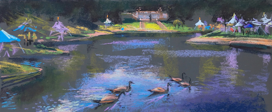 Judith Carducci En Plein Air Landscape Paintings of Wade Lagoon, University Circle Cleveland