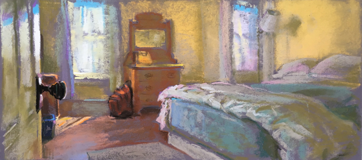 Judith Carducci plein air pastel Monhegan Island Room 16 Monhegan House